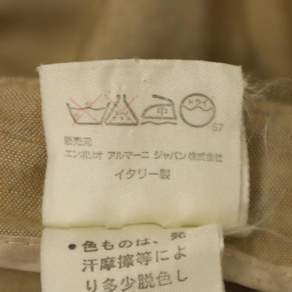 Emporio Armani エンポリオアルマーニ イタリア戦 リネンブレンド ロングパンツ 42 ベージュ系 レディース