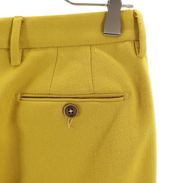 PT01 ピーティーゼロウーノ センタープレス スラックスパンツ 38 イエロー系 レディース