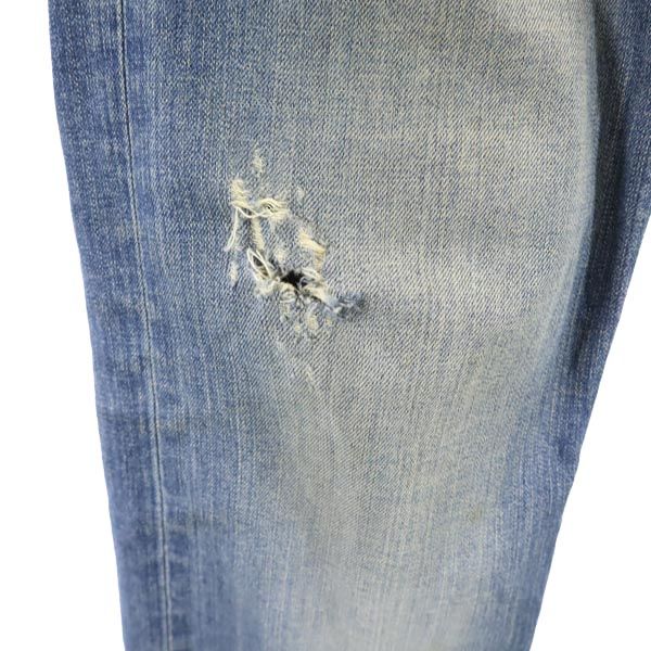 ARMANI EXCHANGE アルマーニエクスチェンジ USA製 ストレートデニムパンツ w28 ダメージ加工 メンズ