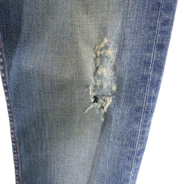 ARMANI EXCHANGE アルマーニエクスチェンジ USA製 ストレートデニムパンツ w28 ダメージ加工 メンズ