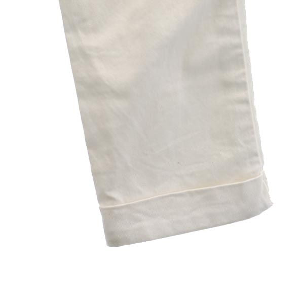 DOLCE&GABBANA ドルチェアンドガッバーナ クロップド デニムパンツ w24 ホワイト ジーンズ ダメージ加工 切替 レディース