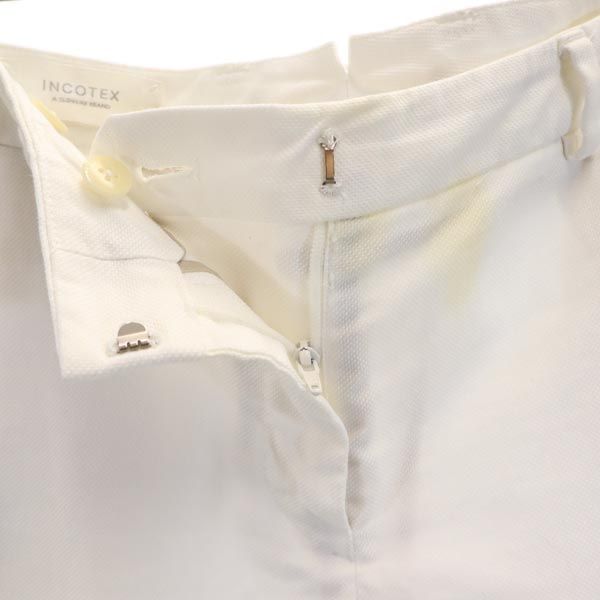 INCOTEX インコテックス クロップドパンツ 40 ホワイト系 レディース