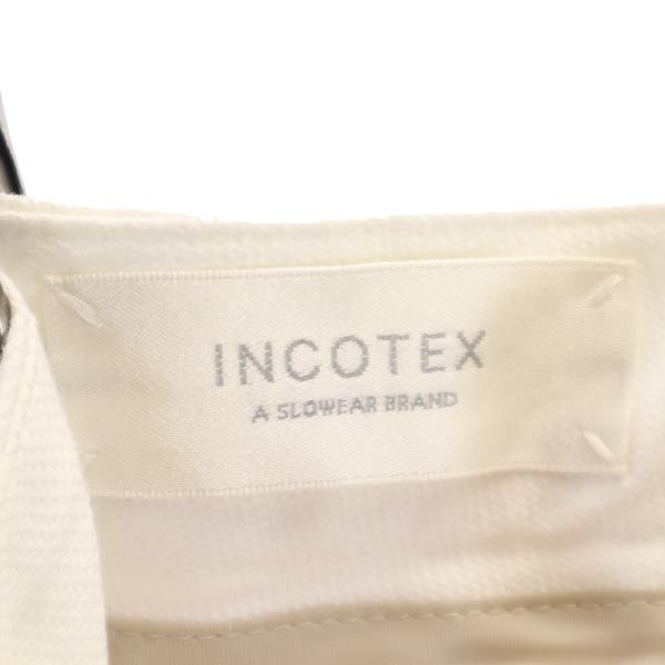 INCOTEX インコテックス クロップドパンツ 40 ホワイト系 レディース