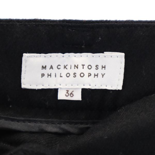 MACKINTOSH PHILOSOPHY マッキントッシュフィロソフィー ウールブレンド ロングパンツ 36 ブラック系 レディース