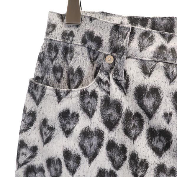 MOSCHINO JEANS モスキーノ ジーンズ 総柄 フレアパンツ グレー系 レディース