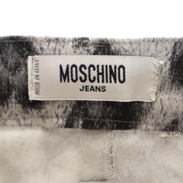 MOSCHINO JEANS モスキーノ ジーンズ 総柄 フレアパンツ グレー系 レディース