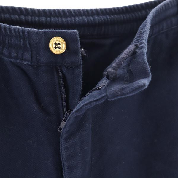 HUNTING WORLD ハンティングワールド イタリア製 ワイドパンツ 40 ネイビー ウエストゴム レディース