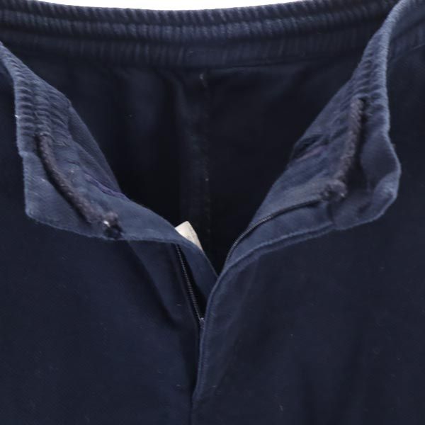 HUNTING WORLD ハンティングワールド イタリア製 ワイドパンツ 40 ネイビー ウエストゴム レディース