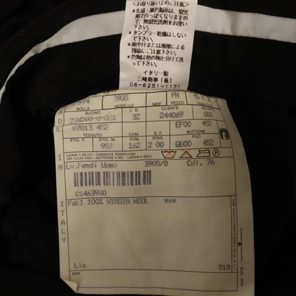 FENDI フェンディ イタリア製 ウール スラックスパンツ グレー系 メンズ