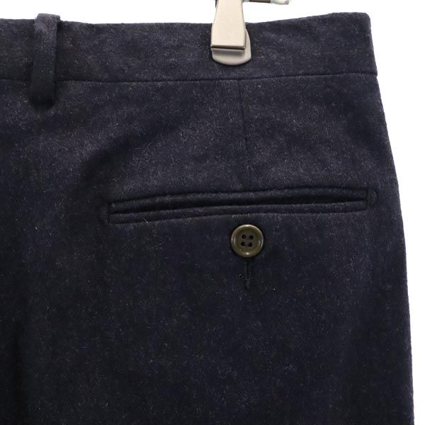 FENDI フェンディ イタリア製 ウールブレンド スラックスパンツ ネイビー メンズ