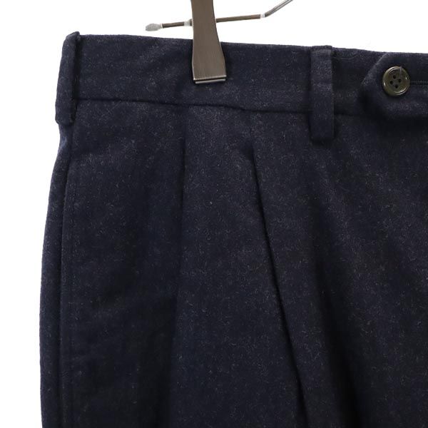 FENDI フェンディ イタリア製 ウールブレンド スラックスパンツ ネイビー メンズ