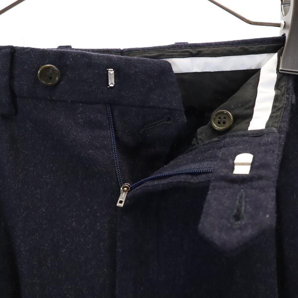 FENDI フェンディ イタリア製 ウールブレンド スラックスパンツ ネイビー メンズ