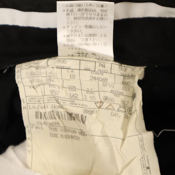 FENDI フェンディ イタリア製 ウールブレンド スラックスパンツ ネイビー メンズ