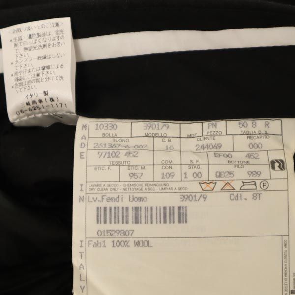 FENDI フェンディ イタリア製 ウール スラックスパンツ グレー メンズ
