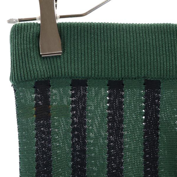 MARNI マルニ イタリア製 ストライプ ニットパンツ 40 グリーン系 レディース
