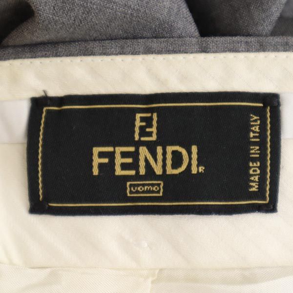 FENDI フェンディ イタリア製 ウール スラックスパンツ 50 グレー系 メンズ