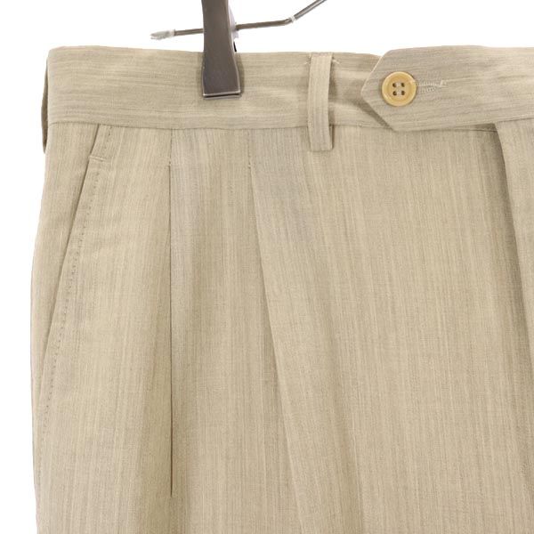 FENDI フェンディ イタリア製 ウール スラックスパンツ 50 ベージュ系 メンズ