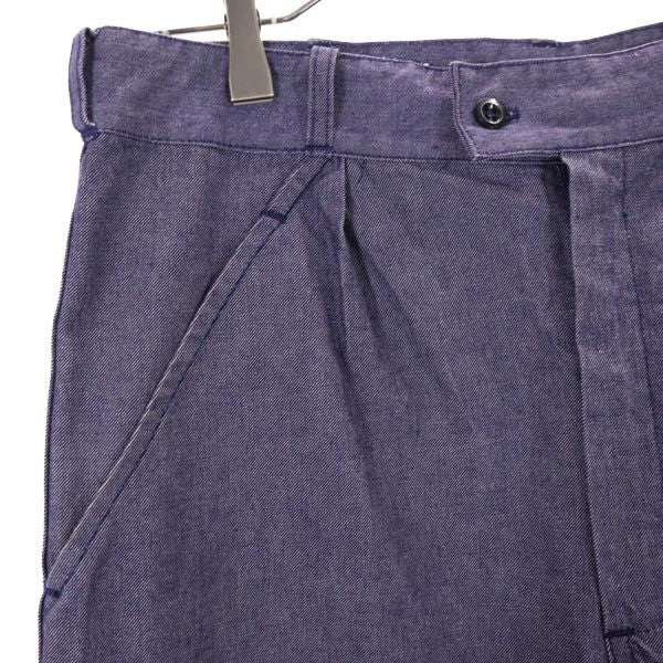 テーパード ロングパンツ ネイビー メンズ