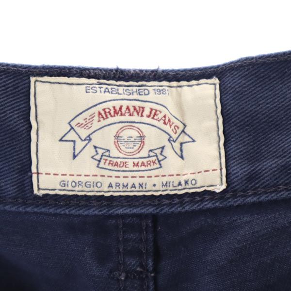 ARMANI JEANS アルマーニジーンズ イタリア製 ストレートデニムパンツ w30 ネイビー系 ボタンフライ ジーンズ メンズ