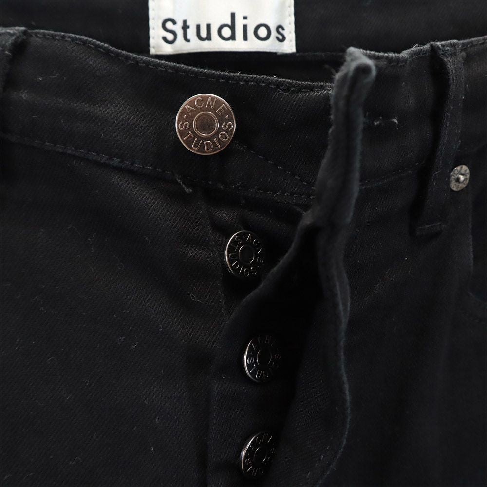 ACNE STUDIOS アクネストゥディオズ ロングパンツ W31 黒 ボタンフライ ストレッチ メンズ