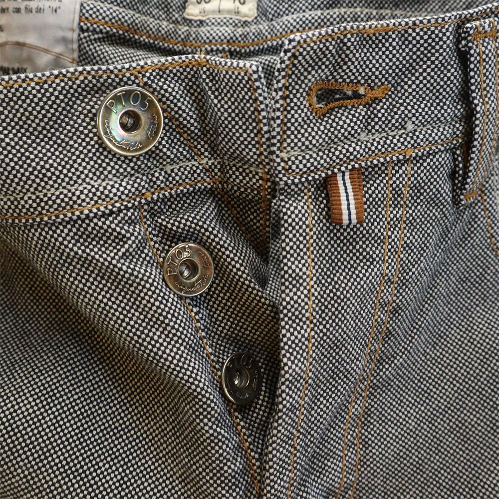 PT05 ピーティーゼロチンクエ 総柄 ロングパンツ w30 ブラック系 ボタンフライ メンズ