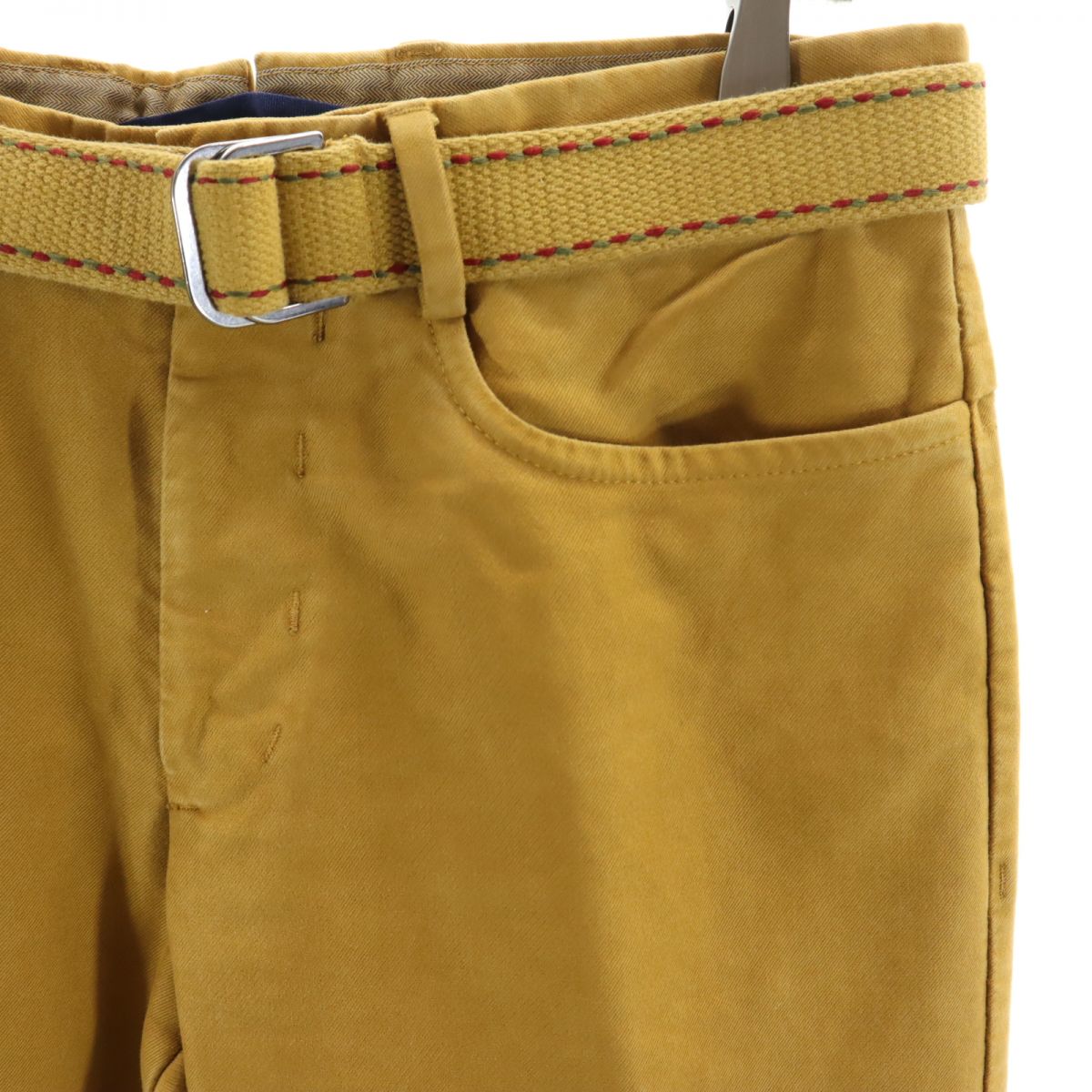 INCOTEX インコテックス SLOW パンツ 46 ブラウン系 ウエストベルト付き メンズ