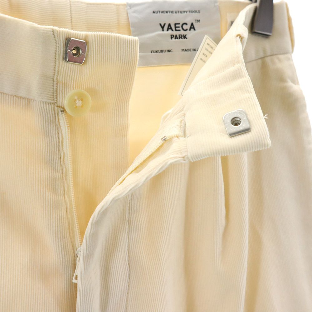 YAECA PARK ヤエカパーク 日本製 コーデュロイパンツ 28 ナチュラル レディース