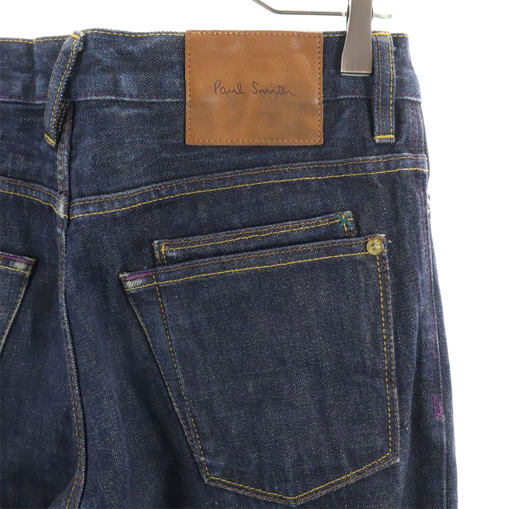 Paul Smith JEANS ポールスミスジーンズ 日本製 ストレートデニムパンツ L ネイビー ジーパン レディース
