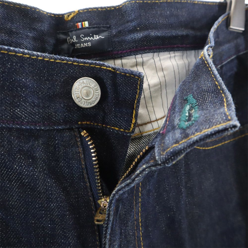 Paul Smith JEANS ポールスミスジーンズ 日本製 ストレートデニムパンツ L ネイビー ジーパン レディース