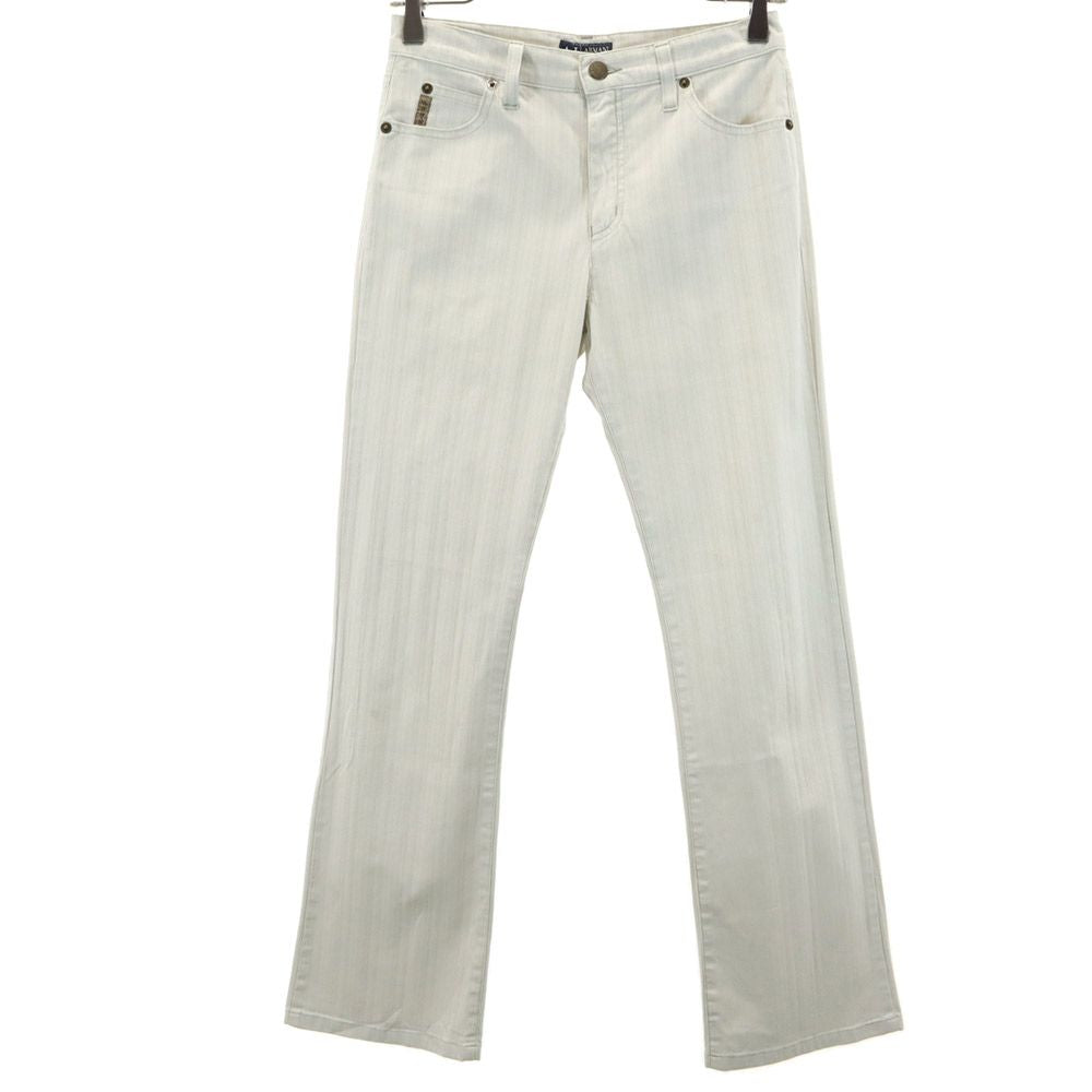 アルマーニジーンズ イタリア製 ストライプ ストレッチパンツ w26 ホワイト系 ARMANI JEANS レディース