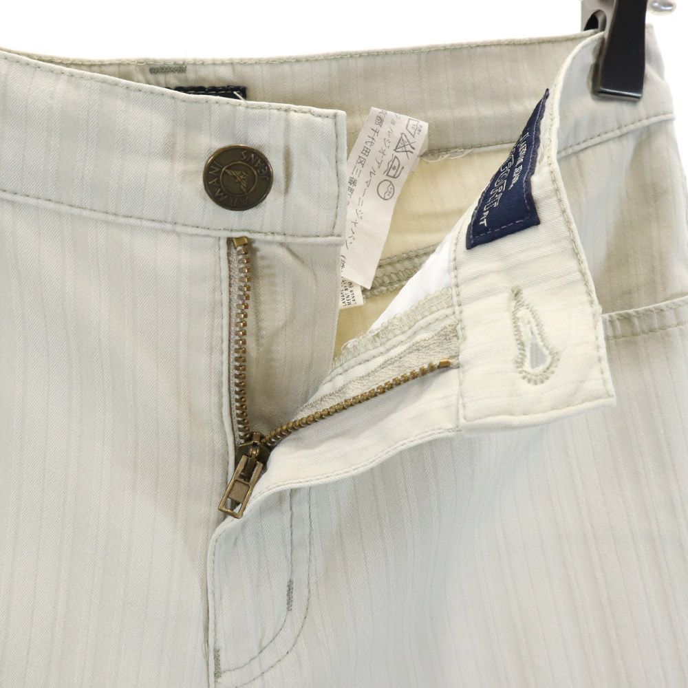 アルマーニジーンズ イタリア製 ストライプ ストレッチパンツ w26 ホワイト系 ARMANI JEANS レディース