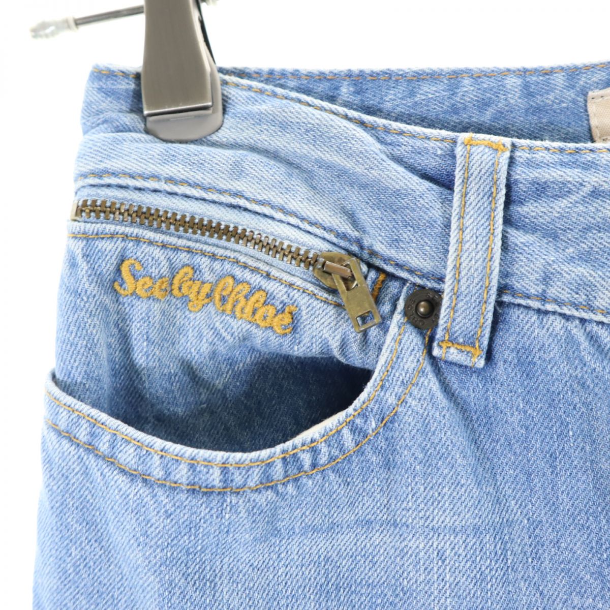 SEE BY CHLOE シーバイクロエ ワイドデニムパンツ w25 ジーパン レディース