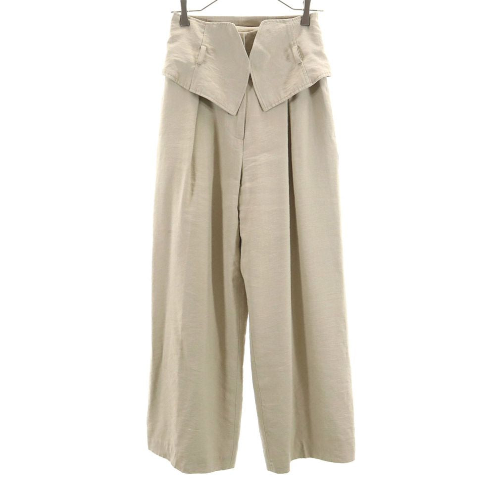 ETRE TOKYO エトレトウキョウ ワイドパンツ M ベージュ レディース