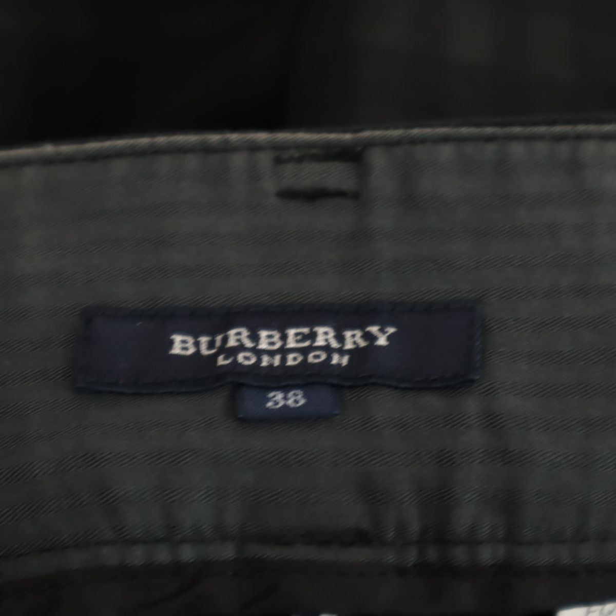 BURBERRY バーバリー 三陽商会 日本製 チェック柄 ロングパンツ 38 黒系 ストレッチ メンズ