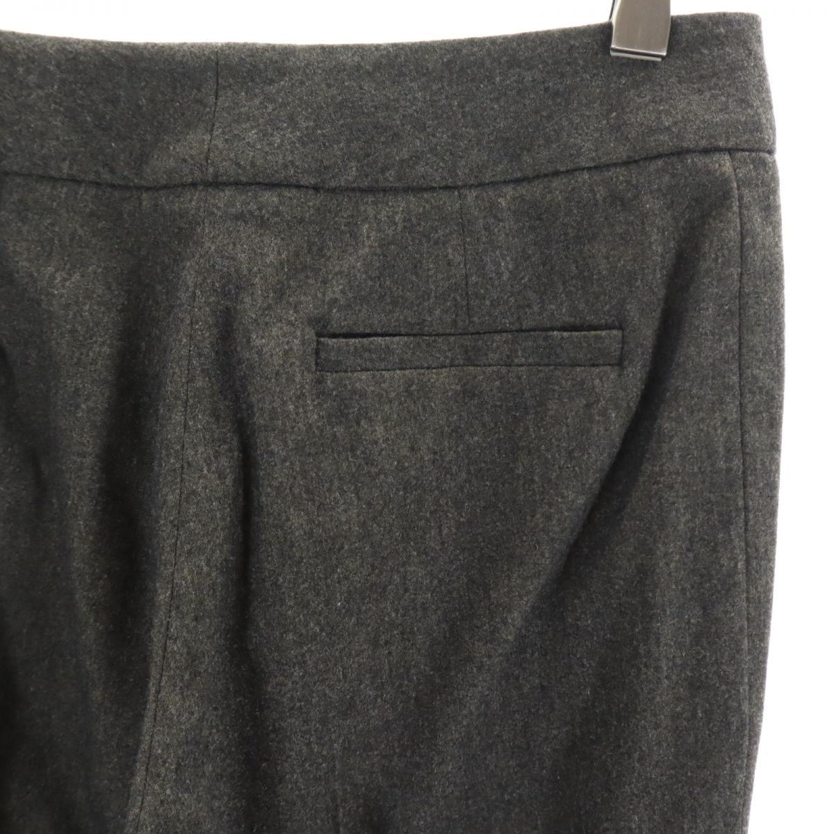 未使用 Salvatore Ferragamo サルヴァトーレフェラガモ イタリア製 ウールブレンド スラックスパンツ 38 グレー系 タグ付き レディース