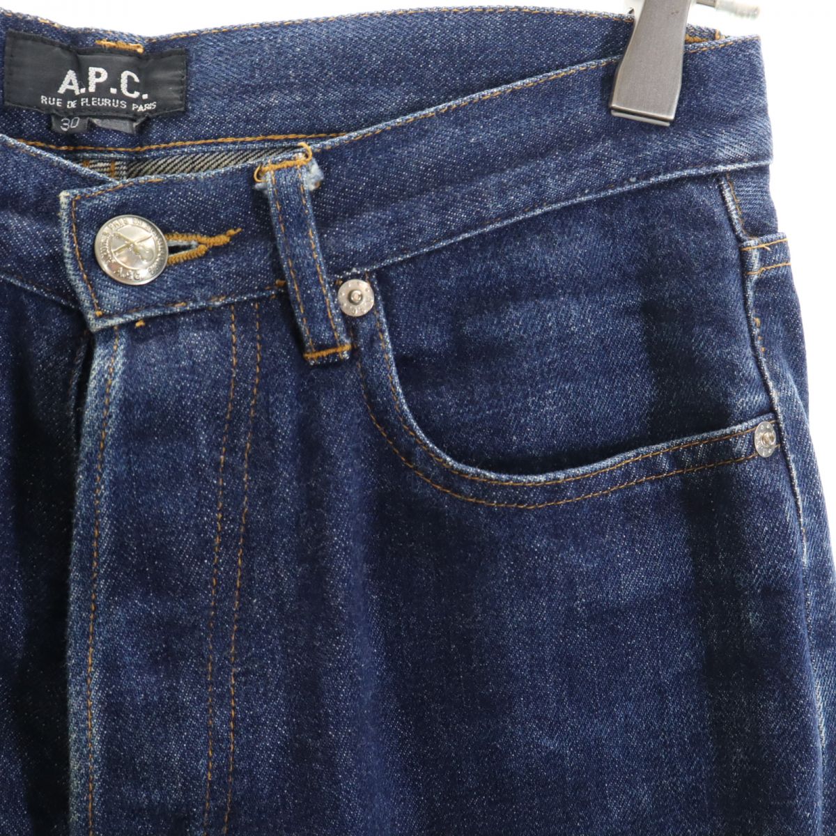A.P.C. アーペーセー 日本製 ストレートデニムパンツ W30 ボタンフライ メンズ