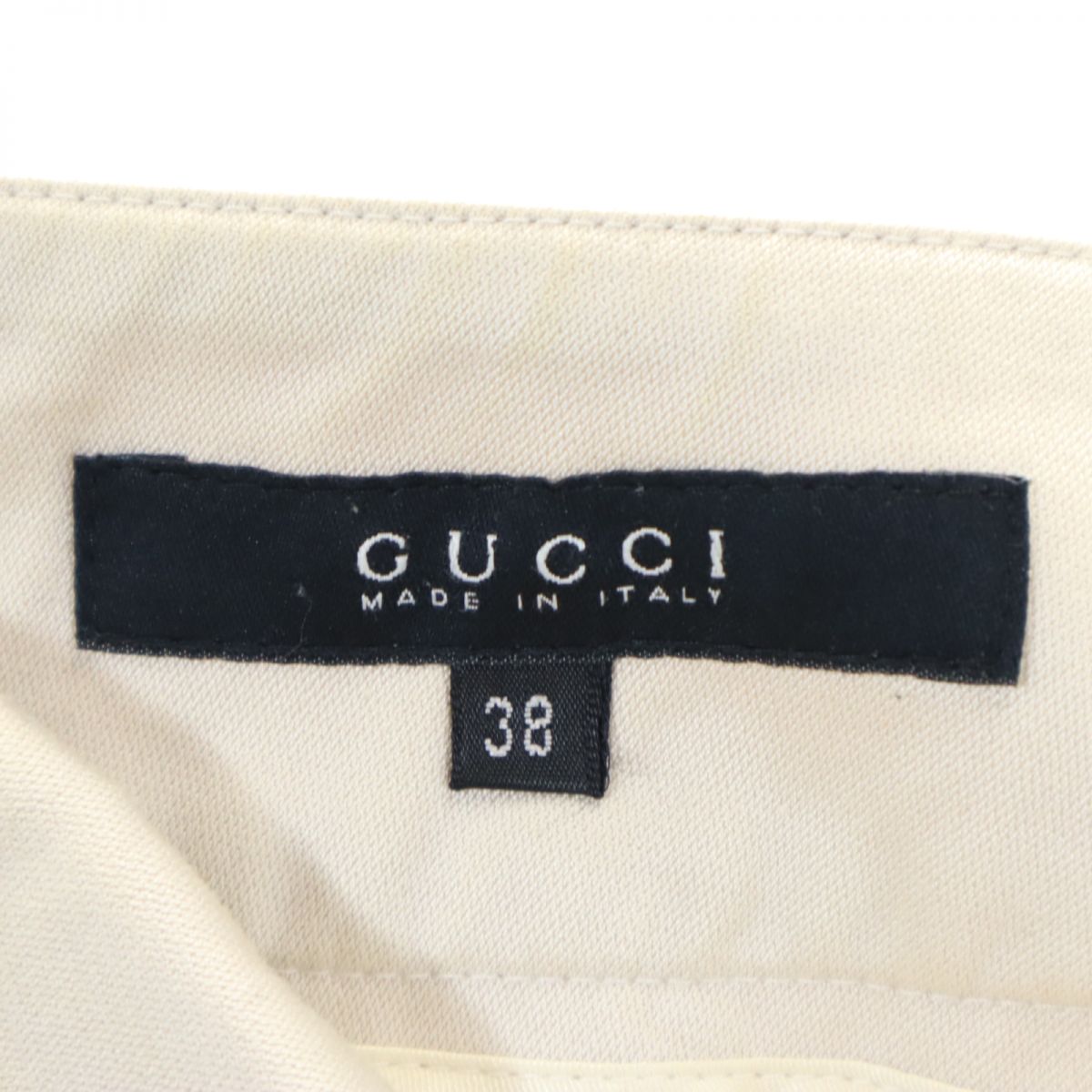 GUCCI グッチ スラックスパンツ 38 ホワイト系 レディース