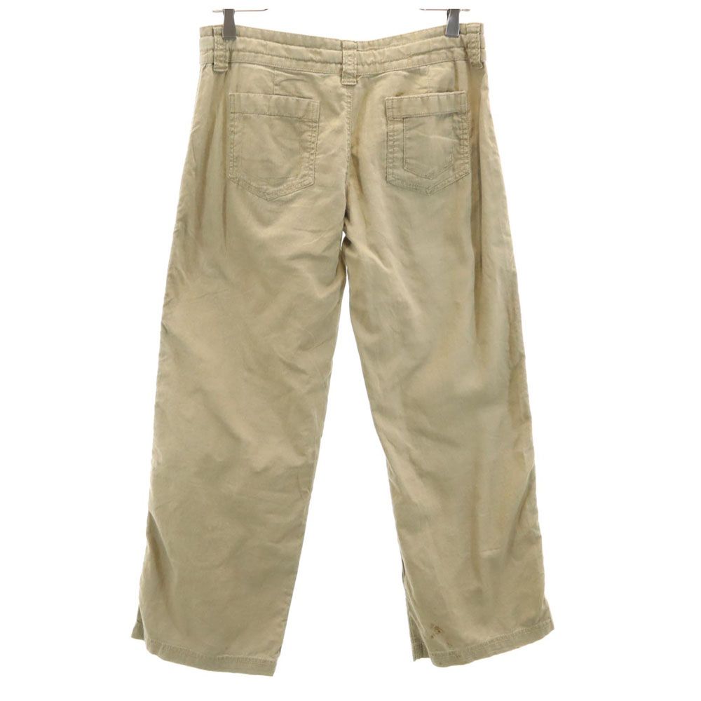 patagonia パタゴニア アウトドア ヘンプブレンド ロングパンツ 4 カーキ系 ウエスト紐 レディース