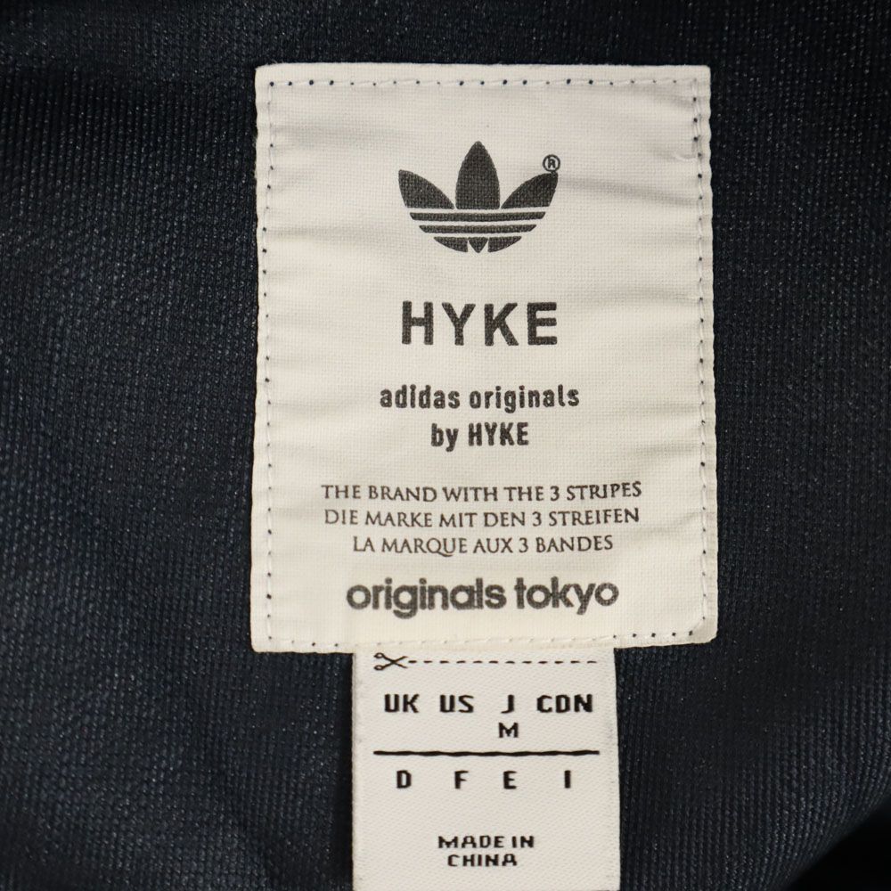 ハイク アディダス トレフォイルロゴ 七分丈 ワイドパンツ M ネイビー系 HYKE ADIDAS レディース