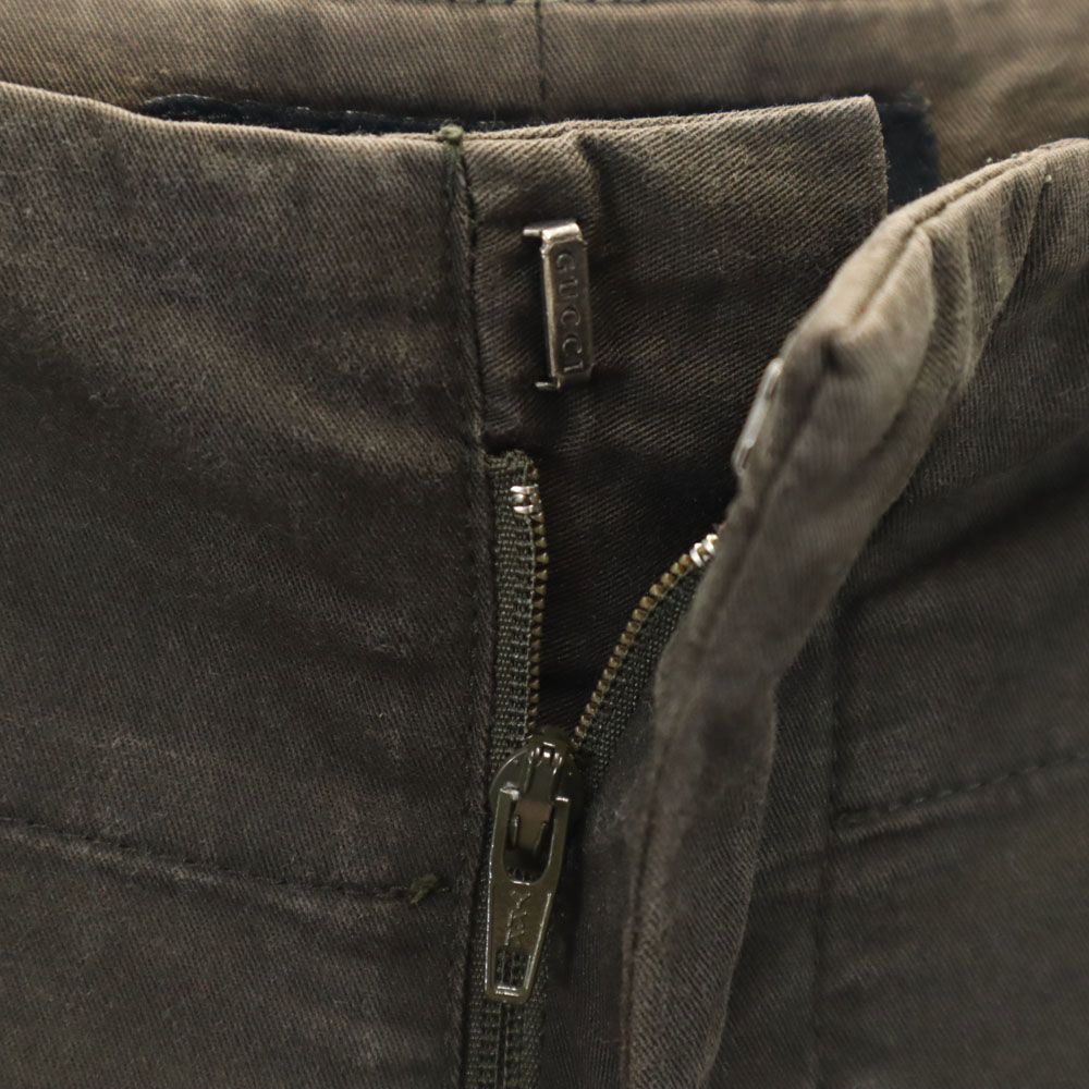 GUCCI グッチ イタリア製 ストレッチパンツ 40 ブラウン系 レディース