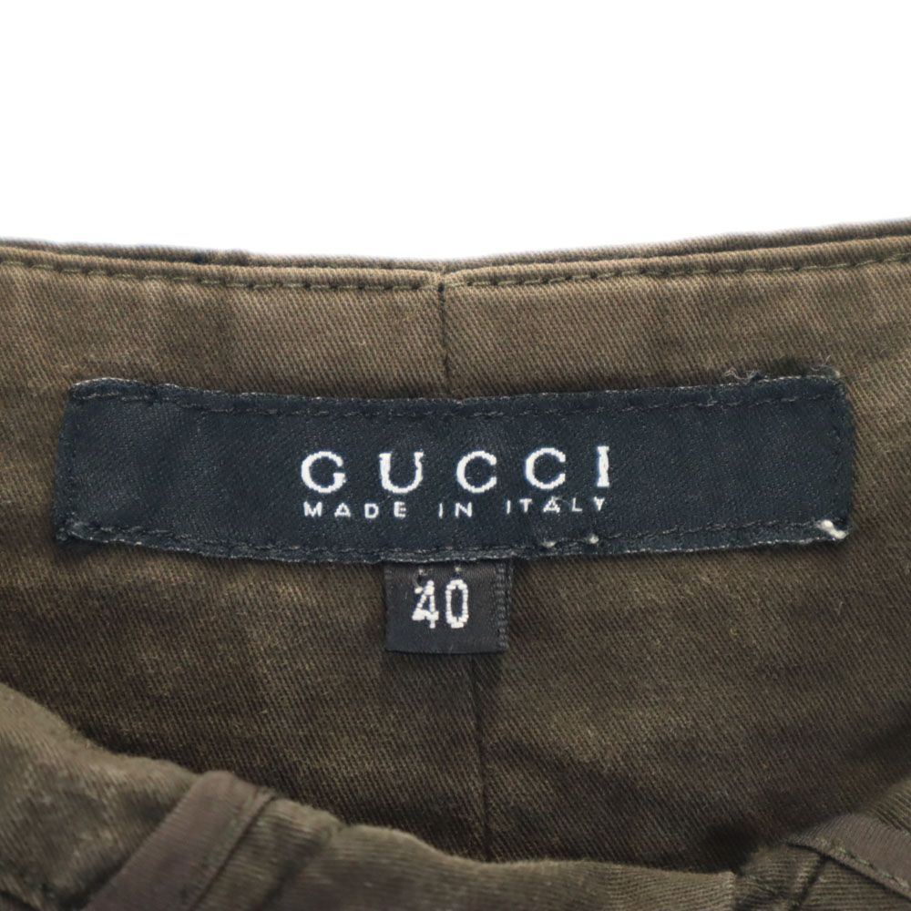 GUCCI グッチ イタリア製 ストレッチパンツ 40 ブラウン系 レディース