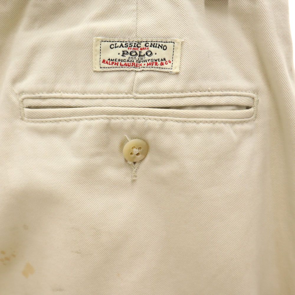 Polo by Ralph Lauren ポロバイラルフローレン 90s オールド ポロチノ チノパンツ W33 ベージュ メンズ