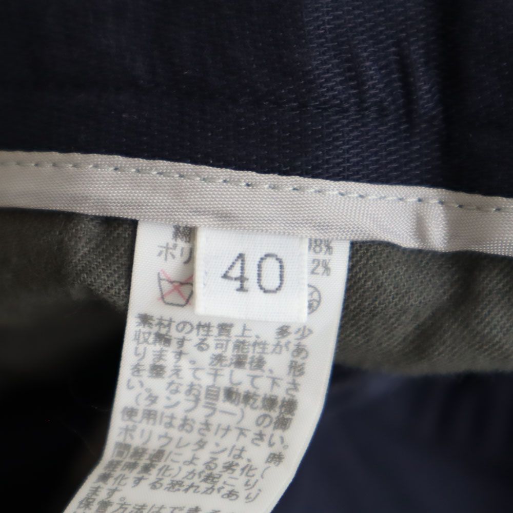 INCOTEX インコテックス 日本製 702-XX ストレッチパンツ 40 ネイビー レディース