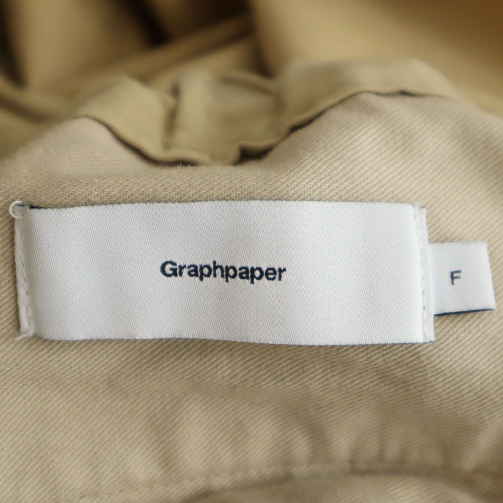 Graphpaper グラフペーパー 日本製 コットンパンツ F ベージュ ウエストゴム メンズ