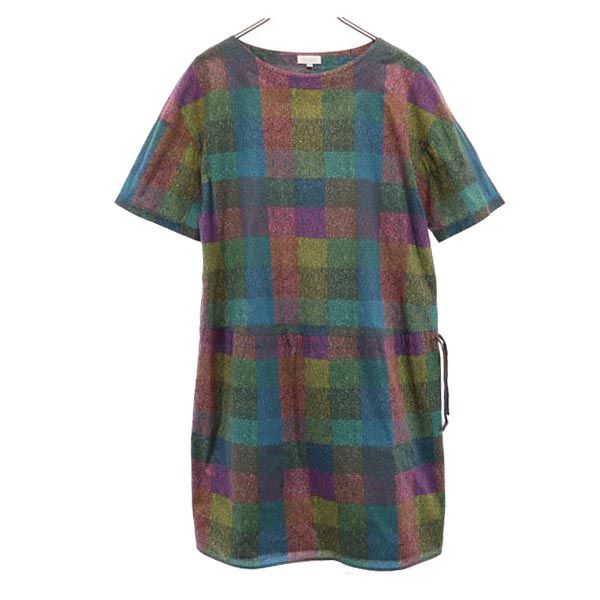 MACKINTOSH PHILOSOPHY マッキントッシュフィロソフィー 総柄 半袖 ワンピース 38 レディース