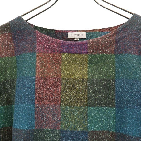 MACKINTOSH PHILOSOPHY マッキントッシュフィロソフィー 総柄 半袖 ワンピース 38 レディース
