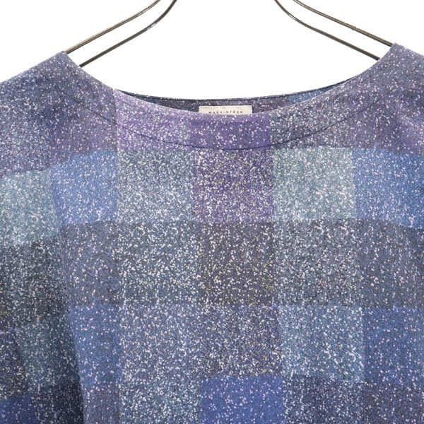 MACKINTOSH PHILOSOPHY マッキントッシュフィロソフィー 総柄 半袖 ワンピース 38 ブルー系 レディース