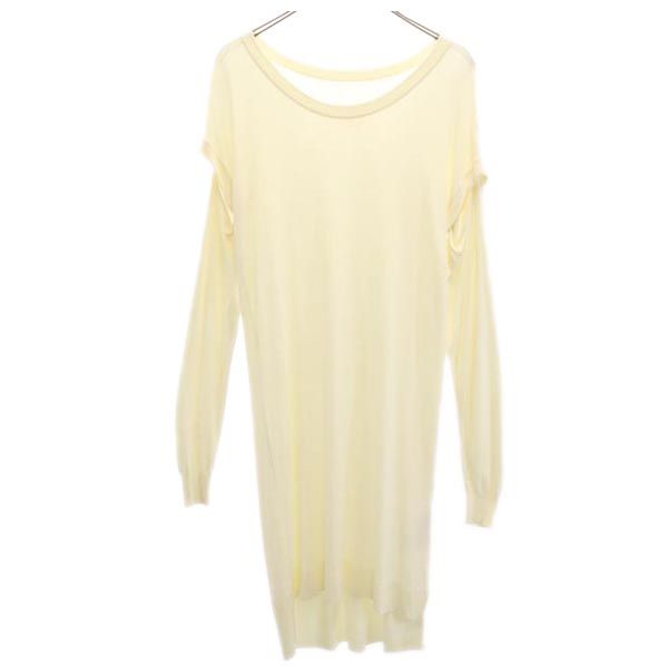 MM6 エムエムシックス 長袖 ニット ワンピース S ホワイト系 Martin Margiela チュニック レディース