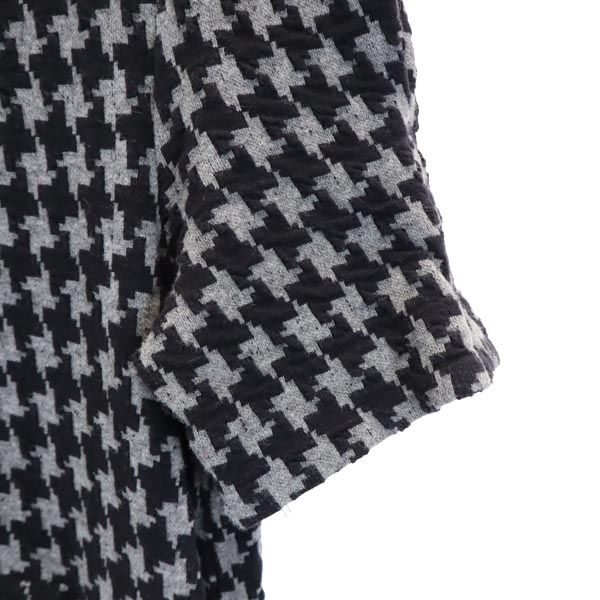 MARC BY MARC JACOBS マークバイマークジェイコブス 千鳥柄 半袖 パフスリーブ ワンピース XS 黒×グレー系 レディース