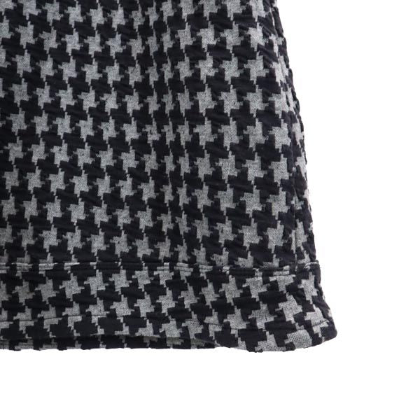 MARC BY MARC JACOBS マークバイマークジェイコブス 千鳥柄 半袖 パフスリーブ ワンピース XS 黒×グレー系 レディース